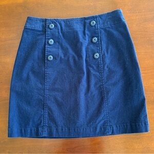 Ann Taylor LOFT Navy Blue Sailor Style Mini Skirt Size 4